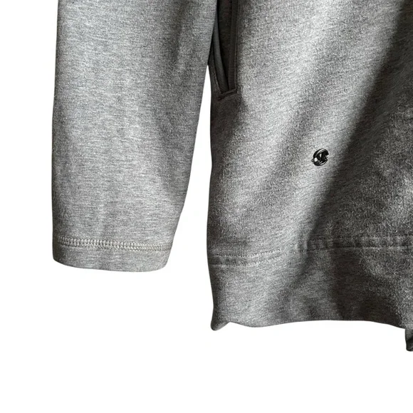 Lululemon Restore Wrap Heathered Medium Grey Size 6 Cozy French Terry - Picture 15 of 16